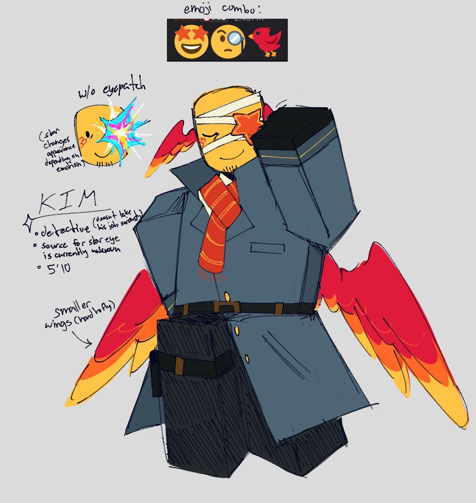 mackaroni_salad's tweet image. Its not often I create a character based off emoji but here we are #oc #robloxoc #ocart