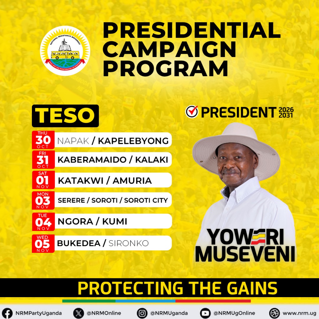 PARISH DEVELOPMENT MODEL (PDM)
As <a href="/NRMOnline/">NRM Party</a> takes campaign to Kaberamaido this morning, Kaberamaido's 29 Parishes have received Shs.8.9 billion, with Shs.8.8 billion (99.56%) already disbursed to 8,864 households ( 31%)
Kaberamaido District has a total of 28,348 Households.