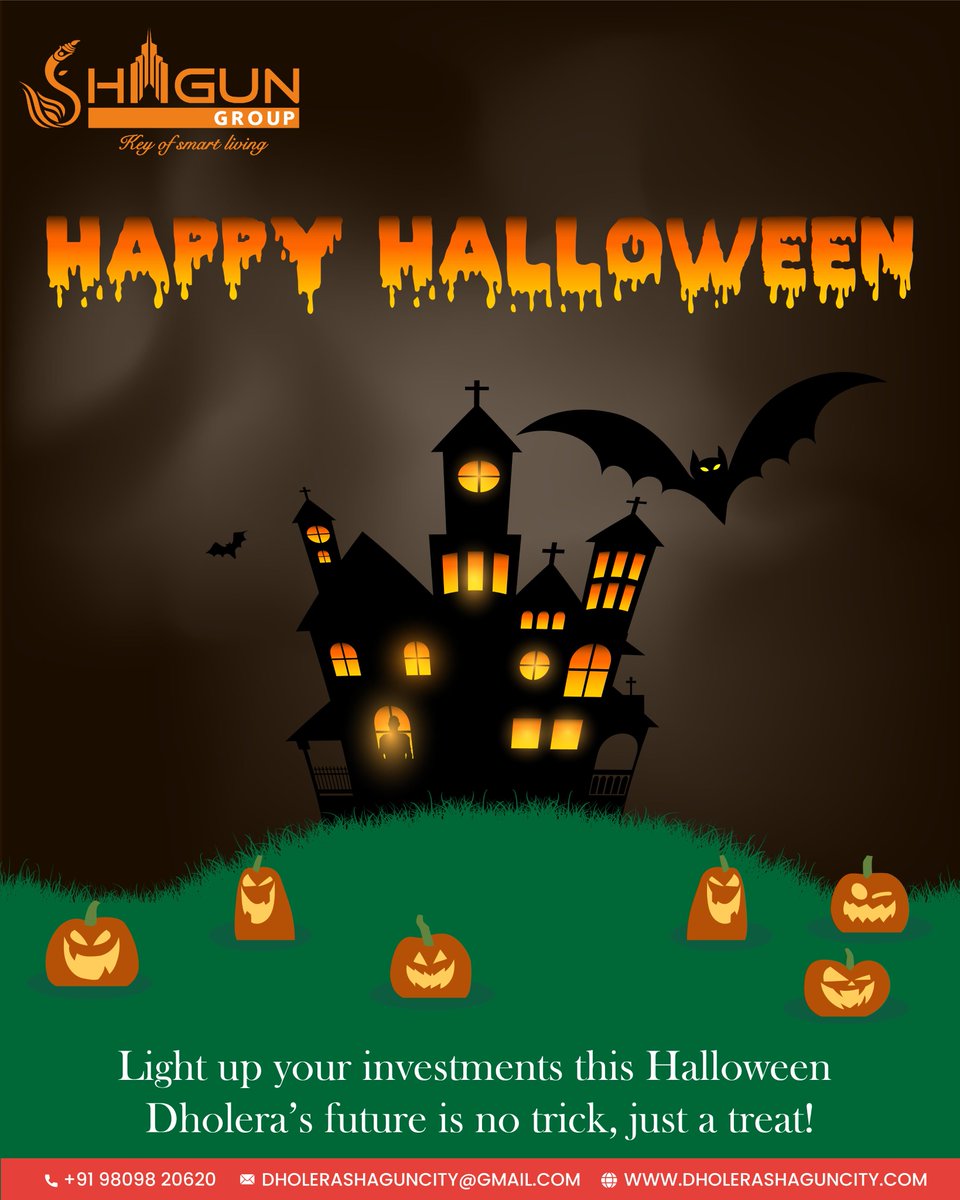 dholeraprojects's tweet photo. 👻 Happy Halloween! 🎃
Light up your investments this spooky season — because Dholera’s future is no trick, just a treat! 🏙️✨
Invest smart, live smarter with Shigun Group – The Key of Smart Living. 🧡

#HappyHalloween #SmartInvestments #DholeraSmartCity #ShigunGroup https://t.co/VaYqks9pwo