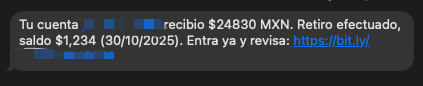 hiramcoop's tweet image. 🧐¿Haz recibido SMS sobre depósitos a tu cuenta?

No, no se trata de que han hackeado a Telcel, ATT u otra empresa de telefonía, estos criminales solo está utilizando una técnica de ingeniería social para recolectar número de teléfonos válidos y crear bases de datos, que puedan…
