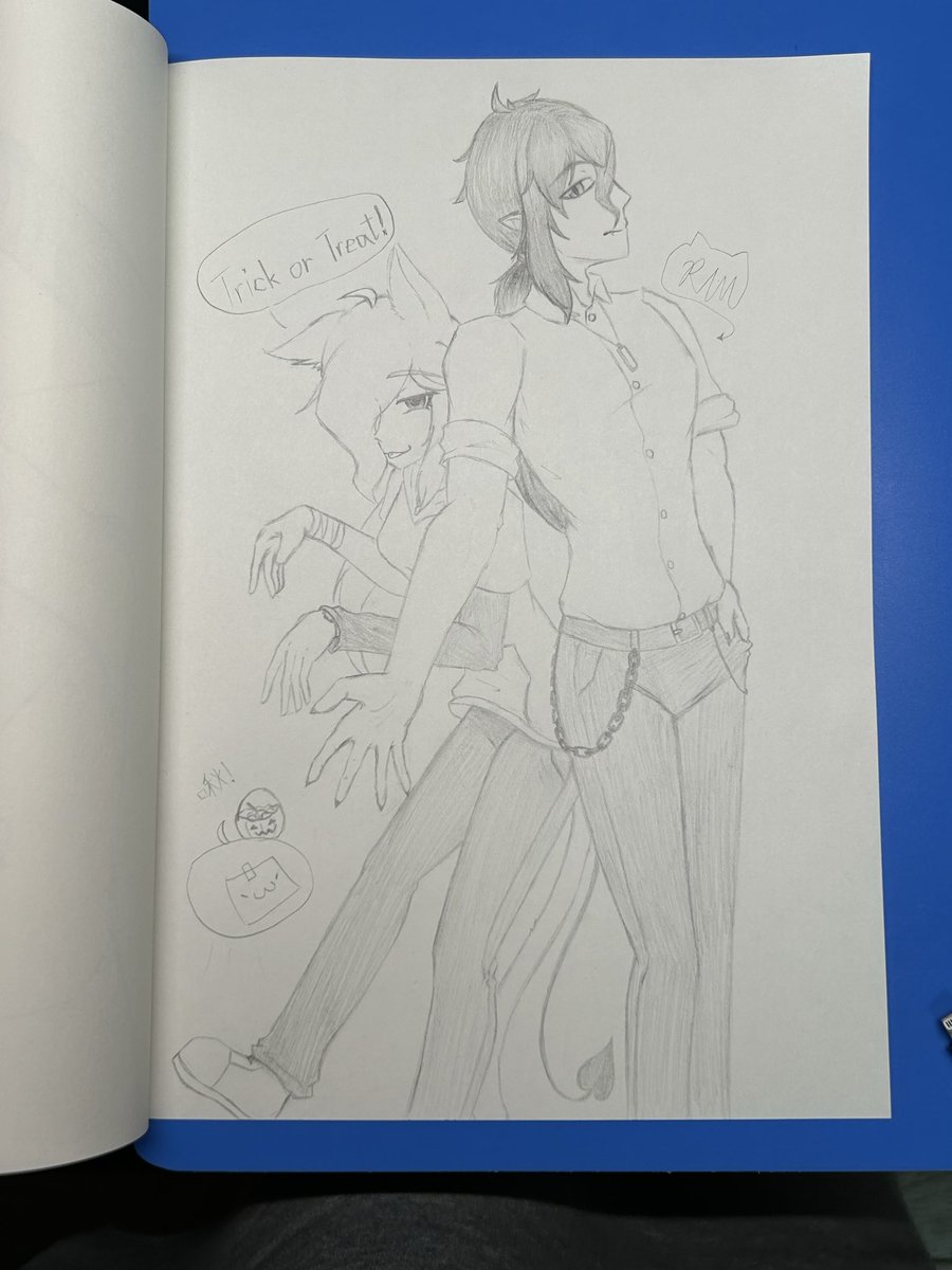 RedWings945's tweet photo. 萬聖節快樂！（自嗨別管
A pic for Halloween!
Here’s me(RedWings) and my BF(Less Luvo)!
.
#oc #ocs https://t.co/Gfufn45kmb