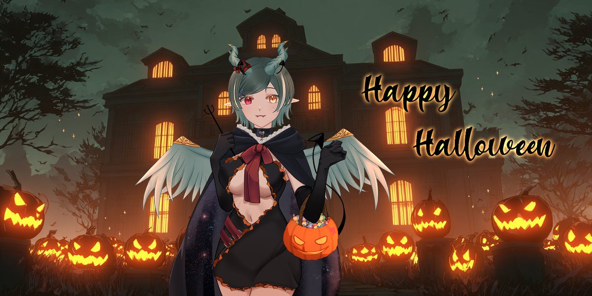 anchya1122's tweet image. 🎃萬聖節快樂🎃
久違的P圖 我應該沒搞錯日子吧（
#御茶願