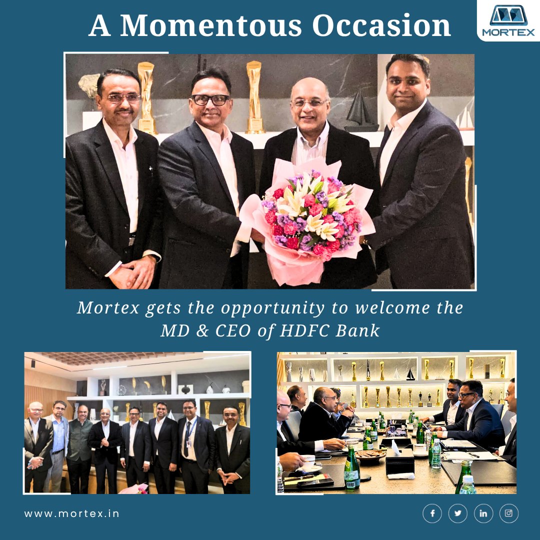MortexIndia's tweet image. It is of immense pride and distinction that we acknowledge the visit of Mr. Sashidhar Jagdishan, the Managing Director &amp;amp; Chief Executive Officer of HDFC Bank, to the Mortex headquarter.

#mortexgroup #hdfcbank #ferroalloys #ferroalloymanufacturer #ferroalloyexport
