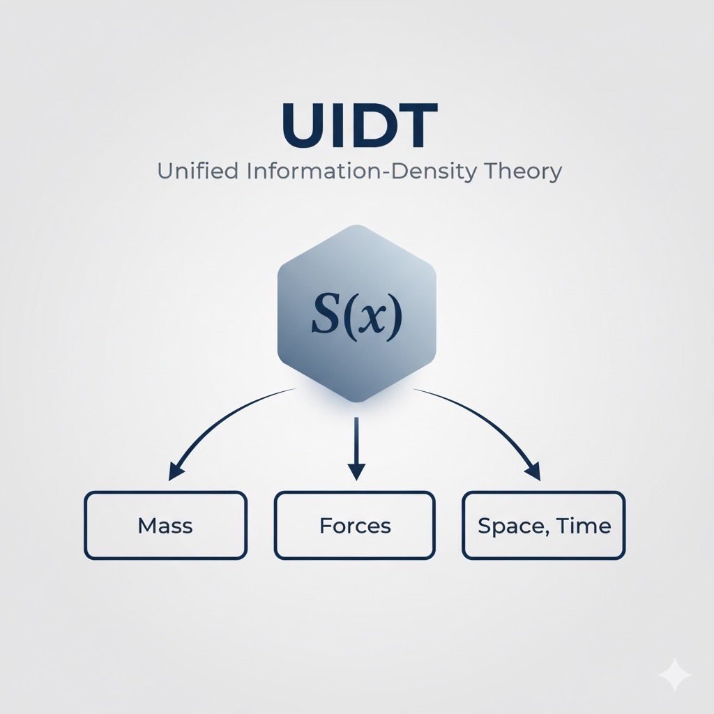 JackknifeError's tweet image. UIDT introduces a new physical quantity: the information-density field S(x) — linking quantum field energy, probabilistic information, and spacetime curvature. #Physics #QuantumFieldTheory #YangMills #MassGap #UIDT #InformationTheory #Science #OpenAccess #Mathematics #massgap