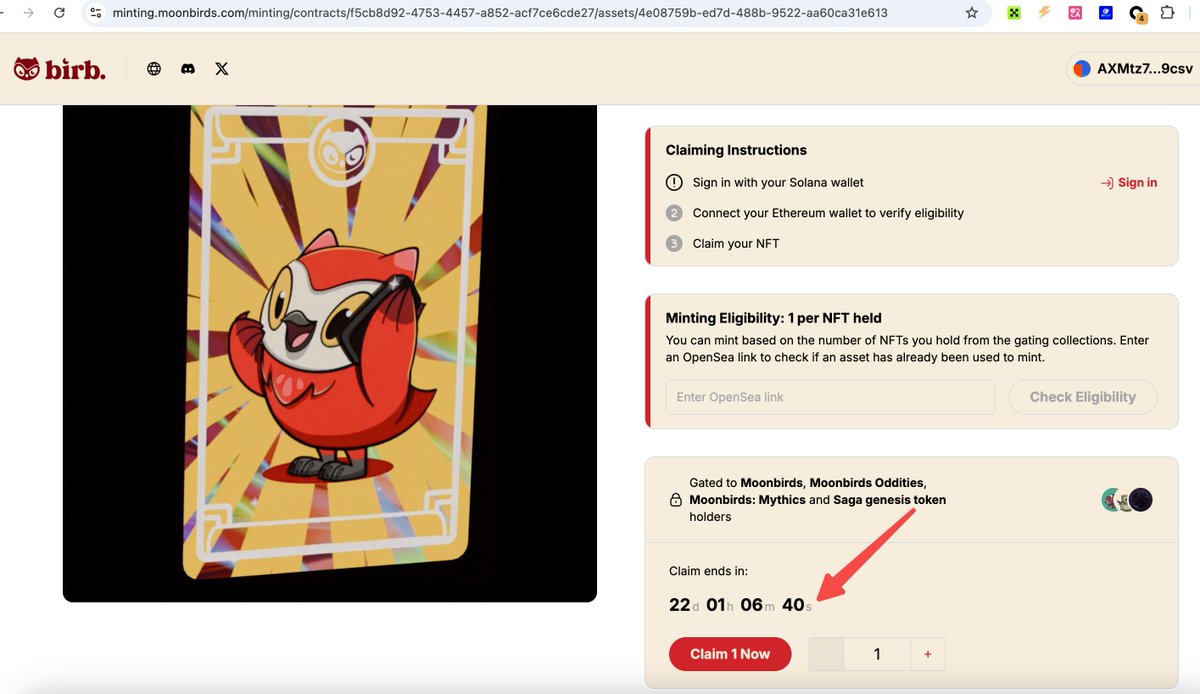 pl_wanfeng's tweet image. SOL手机 @solanamobile  空投暂时还没有来，但是已经有很多空投信号了，在这段期间有些要做的事情，抓紧做起来：

1、领取月鸟NFT
首先确保你的手机能正常连接外网，然后在手机的DApp商店安装 Phantom钱包或者用电脑的okx钱包。…