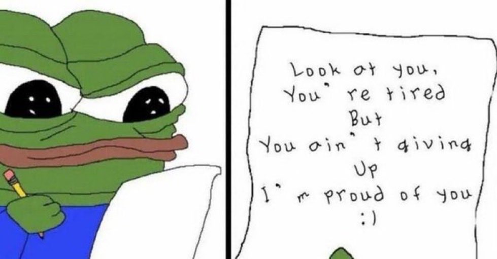 Good morning frens.

It’s okay to take a break, it’s not okay to give up. Have a beautiful dayyyyy🫶🏻💙