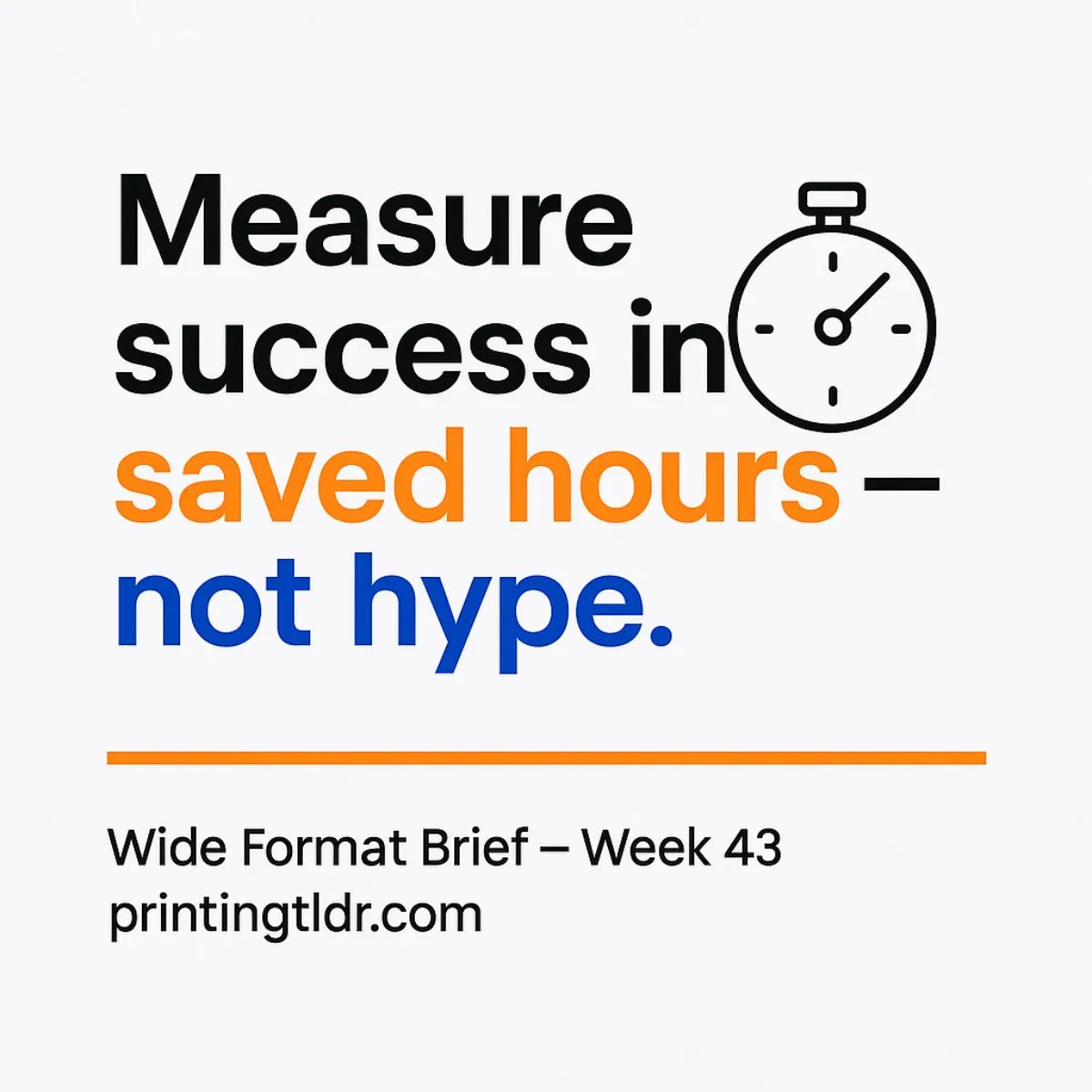 KjellKarlsson's tweet image. Measure success in saved hours — not hype. ⏱️
PRINTING United’s real story: smarter workflows, fewer bottlenecks, and upgrades that give operators time back.
👉 printingtldr.com/large-format-p…

#WideFormatPrinting #PrintingUnited #PrintingTLDR