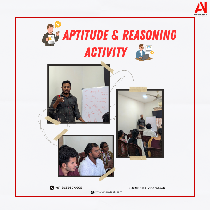 viharatech's tweet image. Boosting analytical &amp;amp; reasoning power!

Our Aptitude &amp;amp; Reasoning Activity helps students sharpen problem-solving skills and gain confidence for real-world challenges. 

#ViharaTech #CareerGrowth #AptitudeTraining