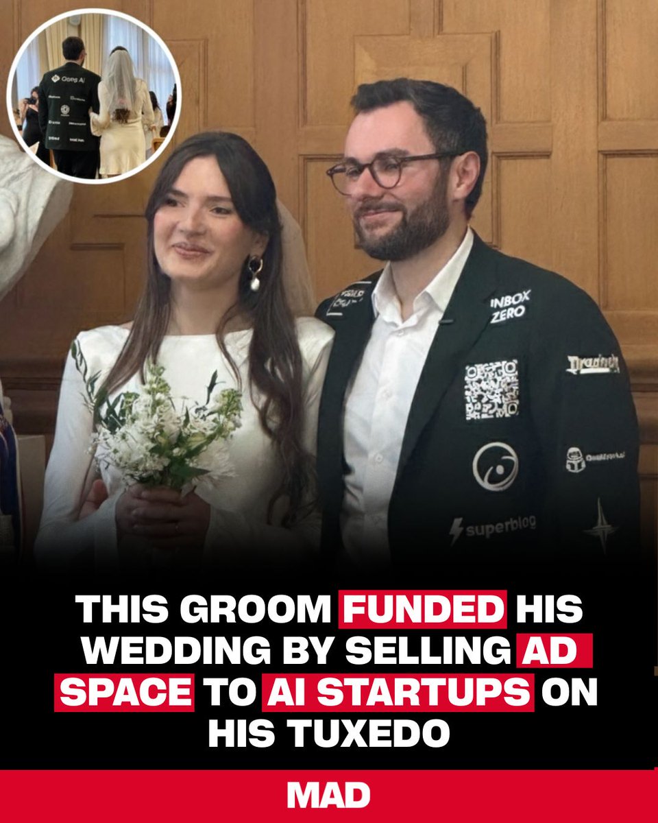 mobileappdaily's tweet image. When AI startups became the best man… and the best sponsors.

@dagorenouf