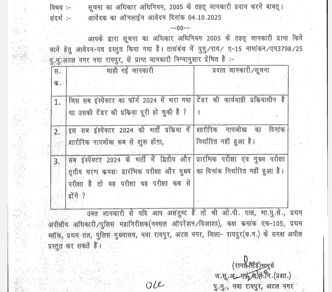 #cgsibharti2024
प्राप्त जानकारी के अनुसार अभी तक टेंडर कंप्लीट नहीं हुआ है कब होगी SI bharti <a href="/vijaysharmacg/">Vijay sharma</a> 
<a href="/narendramodi/">Narendra Modi</a>  <a href="/vishnudsai/">Vishnu Deo Sai</a> 
<a href="/GovernorCG/">Governor Chhattisgarh</a> 
@voice of Chattisgarh