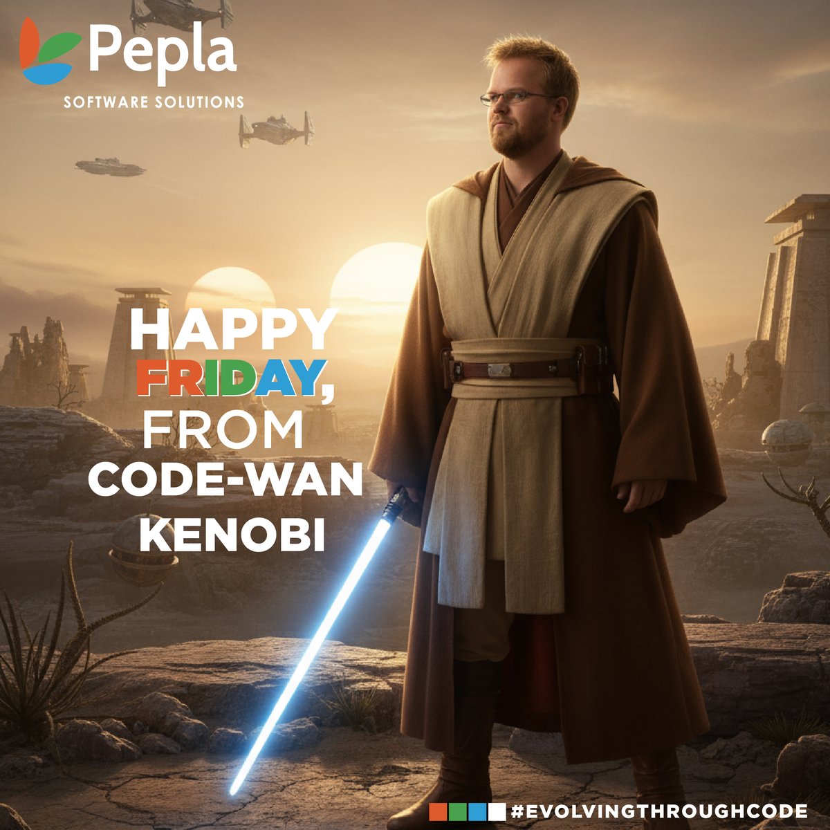 PeplaInfo's tweet image. Greetings, seasoned Dev-Knights. The week’s bugs have been vanquished and balance has been restored to the codebase.

May your coffee be as strong as the Force itself.

May the Source be with you... always.

#HappyFriday
#CodeWanKenobi
#PeplaSoftwareSolutions