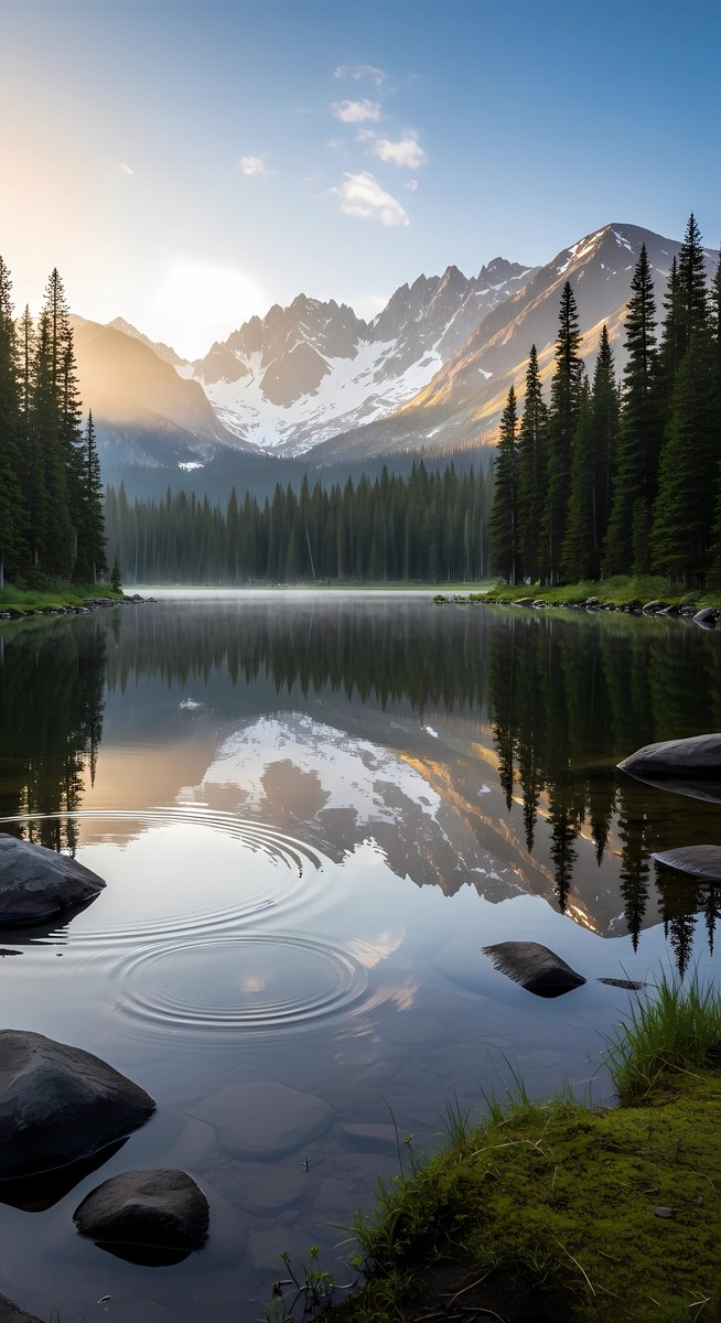 trendyvers's tweet photo. Echoes of Calm🏔️
 #AIart #4KWallpaper #PeacefulView https://t.co/Cn9mvKLMxW
