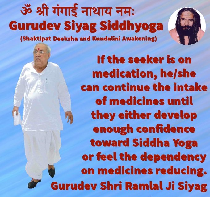 #GSSYForNationalUnity  Gurudev Siyag's Siddhayoga has brought happiness out of despair for people around the World who could not be cured even after full medical support. This is possible because this yoga combines spirit with matter. Prescribed medications can continue till cure