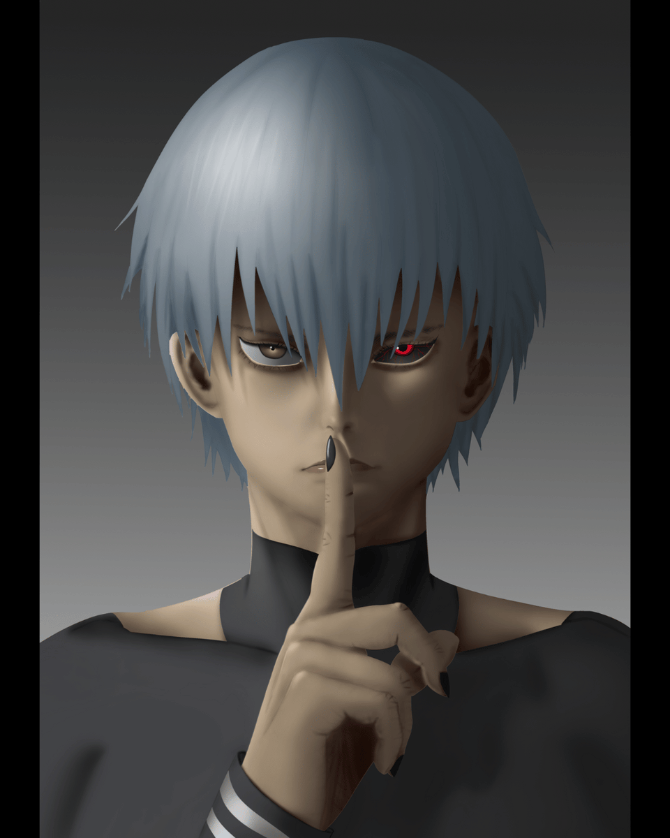 Xiventale's tweet photo. (Sshhh, 2023)

A Ken Kaneki fanart I did before~ Of course, many things could be improved now knowing what I know now, but pretty proud of how I rendered this especially since I was still learning how to render back then~ https://t.co/xTCtejKj0w