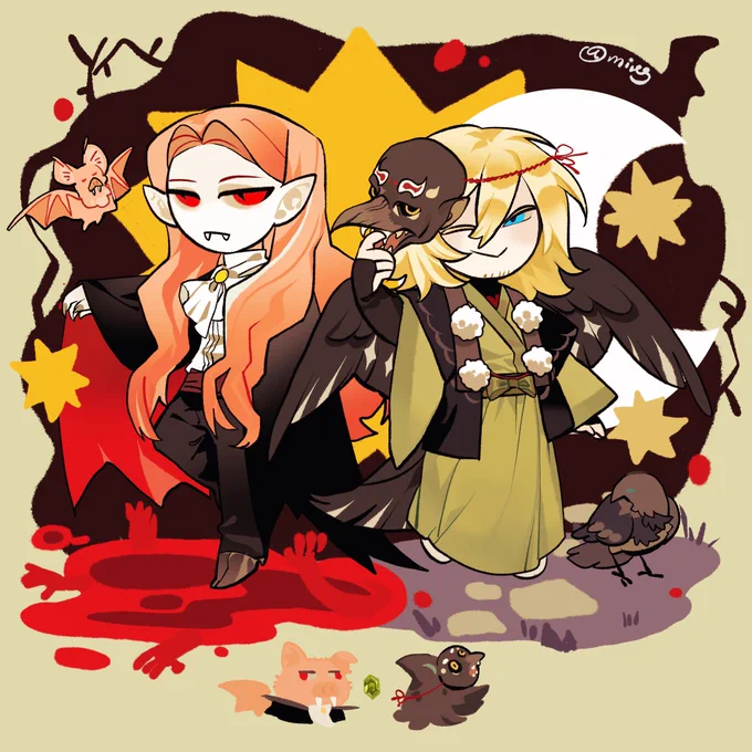 #philzafanart #technobladefanart #emeraldduo #technofanart 鸦天狗和吸血鬼