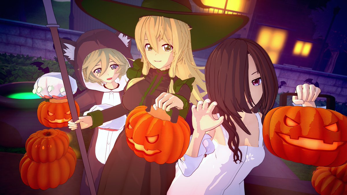 "Trick or Treat, dess~!"
"Give us candy... seven days... jiiiiii...."
"I see... So this is how you celebrate All Hallow's Eve..."
*ahem* 
"-Trick or treat! Gao~! I'm a werewolf~! Candy!"
#SYMPHOGEAR #シンフォギア #symphogearxd #コイカツ #koikatsu #KoikatsuParty #Halloween2025