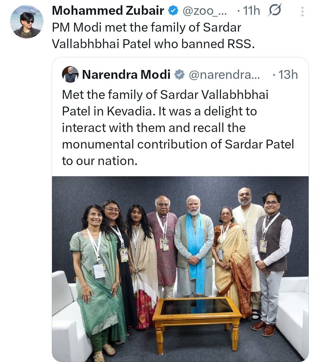 MrSinha_'s tweet image. Yes, Sardar Patel imposed a temporary ban after MK Gandhi’s assassination, but he also lifted it himself once the inquiry found no involvement of RSS.
Patel didn’t frame or abuse RSS, he upheld law and order as a responsible Home Minister.
RSS respected his decision then, and…