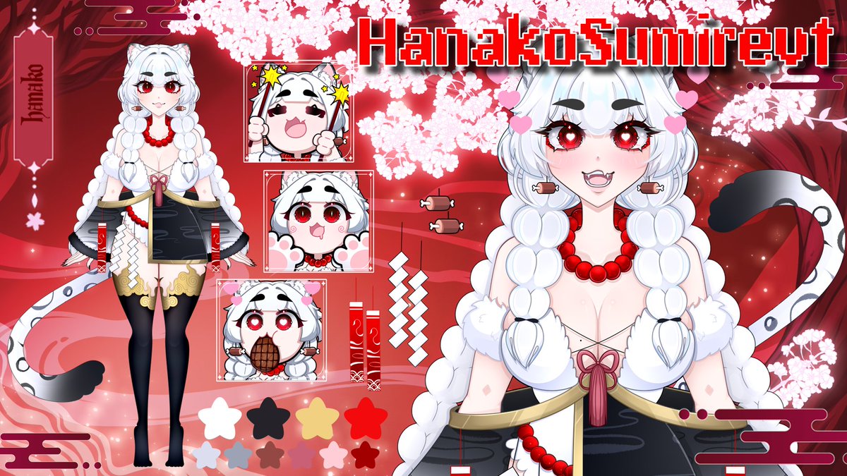 HanakoSumirevt's tweet photo. Hello my name is Hanako Sumire also known as Hanako or Hana
I am a steak loving Snow Leopard that can shapeshift~
All made by @yuemeii_art 
Oshi Tag: ❄️🐆
Art Tag: #hankoillust https://t.co/7MEXQpmNy6