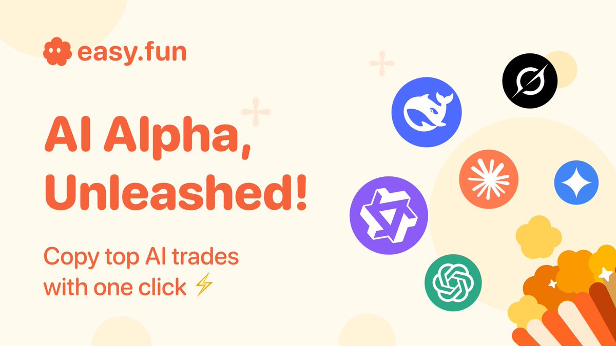 easydotfunX's tweet image. Watch top AI models like GPT-5 &amp;amp; Claude trade LIVE.
Copy their winning strategies in one click. 🍿

Don’t just trade — outsmart the market. 😎

👉 Start copying on easy.fun
👉 Now on App Store &amp;amp; Google Play — no beta code needed!