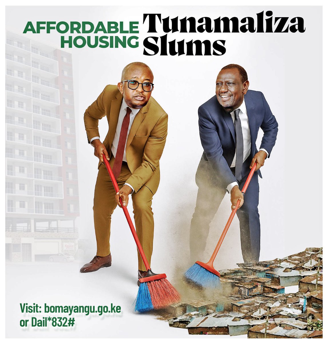 Youth artisans, engineers, masons, and suppliers are earning livelihoods across all sites. Affordable housing is economic empowerment, not just shelter. Every unit built lifts a community.
Tunamaliza Slums #BomaYanguNairobi Affordable Housing Program