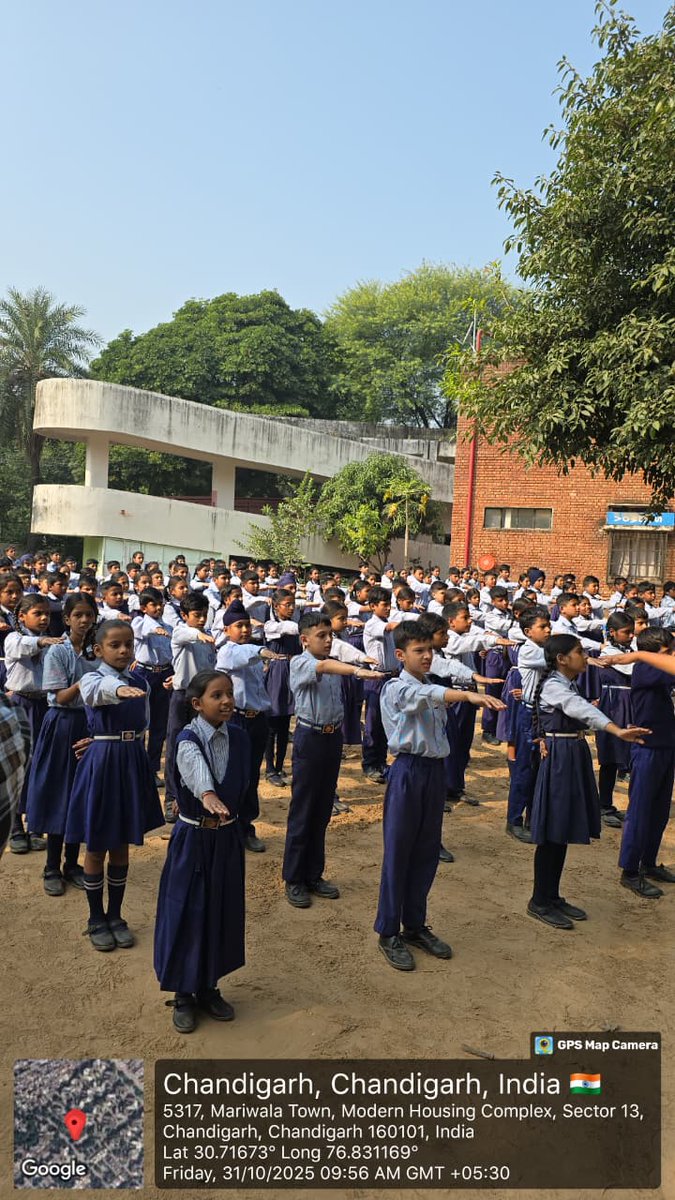 gmmsmhc's tweet photo. Sardar Vallabhbhai Patel Jayanti  celebrated under guidance of Incharge Mrs. Bhupinder Mam. Students delivered poems, and slogans highlighting contribution of Iron Man of India to national unity. Incharge mam encouraged students to follow his ideals of honesty and discipline. https://t.co/lHYCtyeSYn