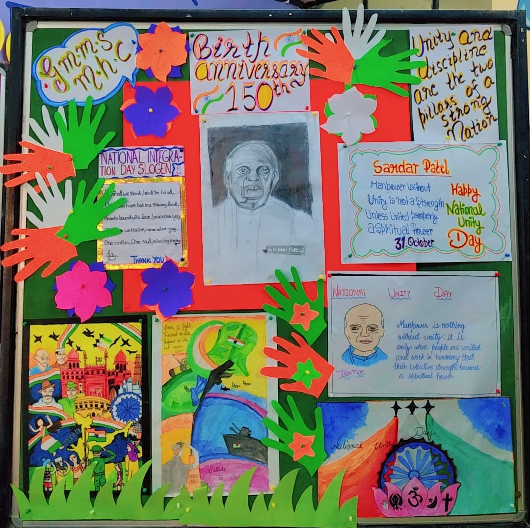 gmmsmhc's tweet photo. Sardar Vallabhbhai Patel Jayanti  celebrated under guidance of Incharge Mrs. Bhupinder Mam. Students delivered poems, and slogans highlighting contribution of Iron Man of India to national unity. Incharge mam encouraged students to follow his ideals of honesty and discipline. https://t.co/lHYCtyeSYn