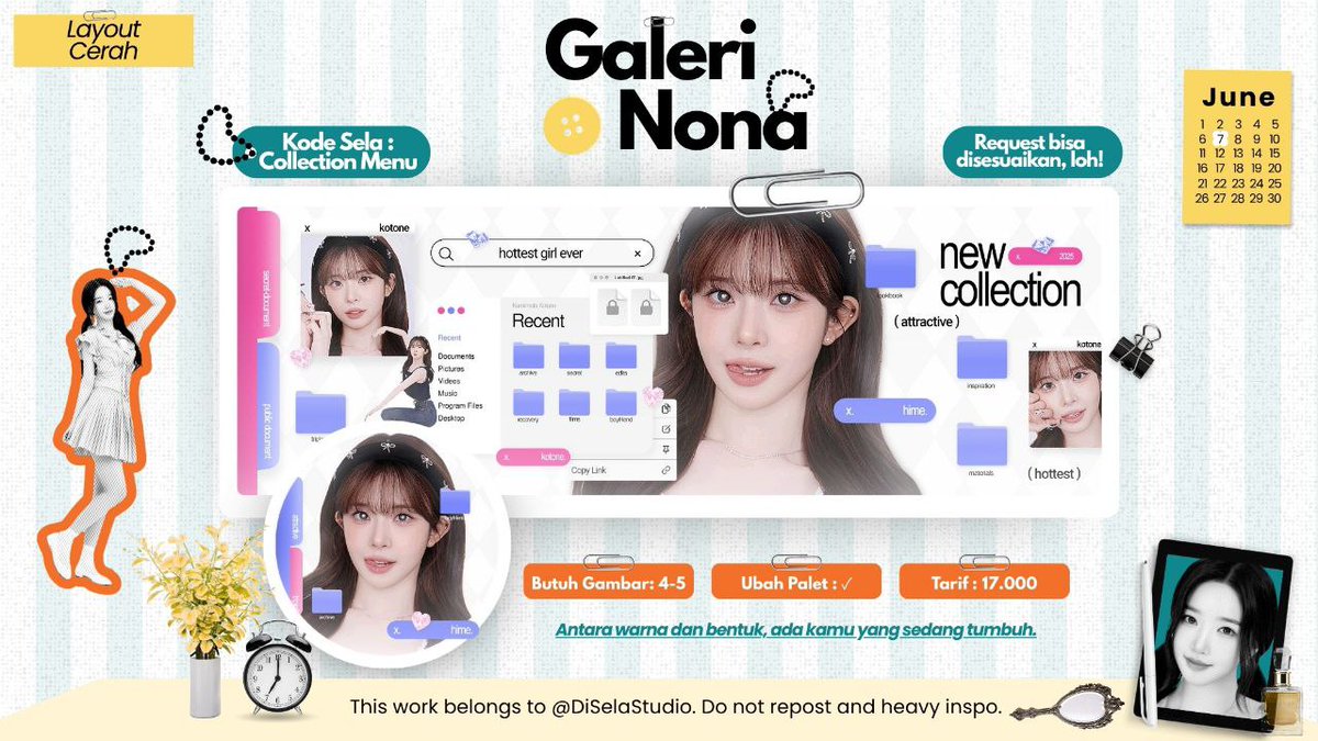 DiSelaStudio's tweet image. 🦢 Repost would be appreciated! 
 
Pagi cerah bersama Nona Eve. Hai Eve disini! Hari ini aku open titipan untuk 4 katalog di bawah ini! Dan ada special price jadi 10.000 aja nihhh 😍. Cek thread di bawah ini yaaa &amp;gt;&amp;lt;
  
#zonauang #zonaba #zonajajan