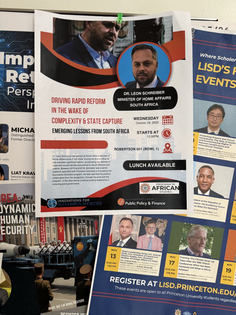 Leon_Schreib's tweet image. It was an honour to be invited back to Princeton University, where I studied and worked for five years at the Innovations for Successful Societies programme, to deliver a guest lecture on the rapid progress we are making at Home Affairs. Working to build a country on the up! 🇿🇦