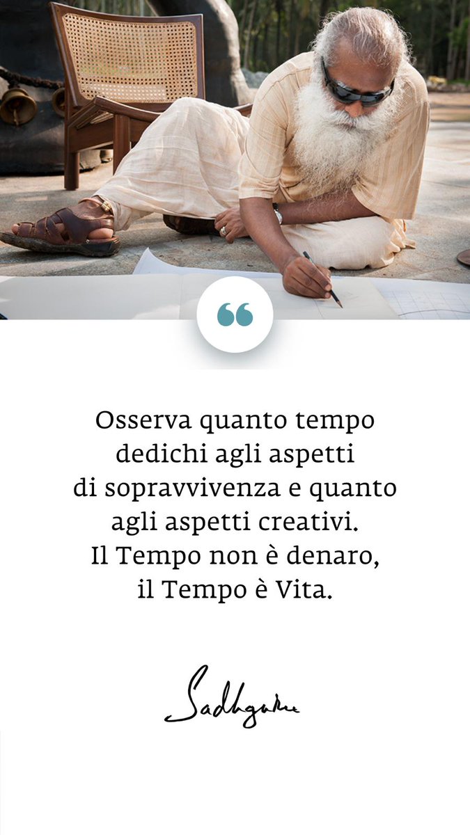 Riccard13371991's tweet image. Scegliamo di vivere, non di sopravvivere.
#SadhguruQuotes
#SadhGuruWisdom

In 7 fasi trasforma la tua vita con Sadhguru sadhguru.co/italiano