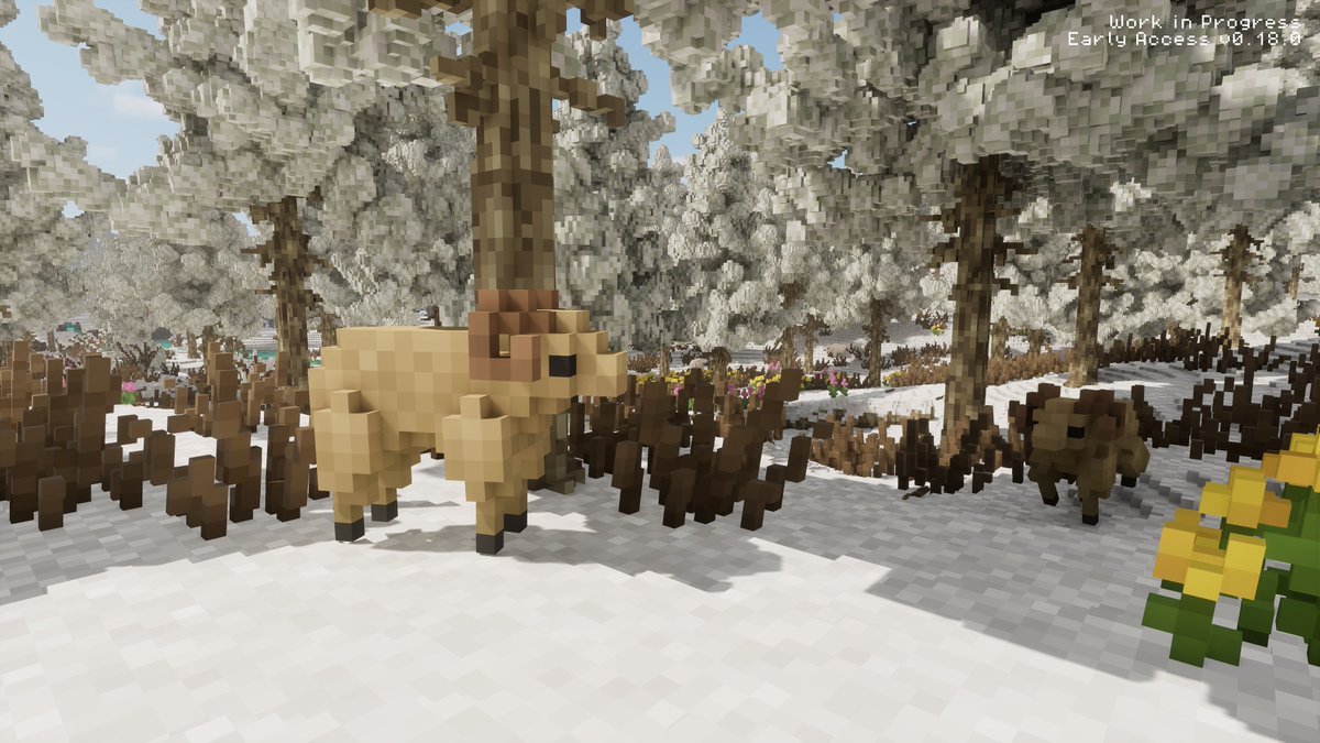 Tooley1998's tweet image. Soon you&apos;ll be able to find Penguins and Bighorn Sheep inhabiting the Snowy Mountains biome in Lay of the Land 🐧🐏 #gamedev #indiedev #voxelgame #voxelart #voxel #procedural #UnrealEngine