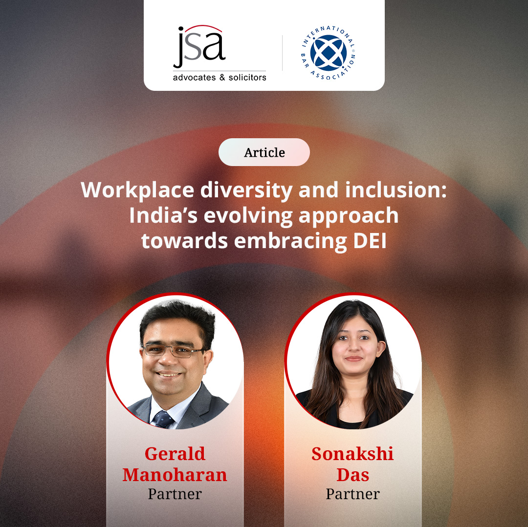 JSALawIndia's tweet image. Partners Gerald Manoharan &amp;amp; Sonakshi Das explore India’s evolving DEI landscape in their latest article for the International Bar Association (IBA).

They examine legal shifts &amp;amp; cultural change in workplace inclusion.

📖 Read: ibanet.org/workplace-dive…
#DEI #WorkplaceEquality #IBA