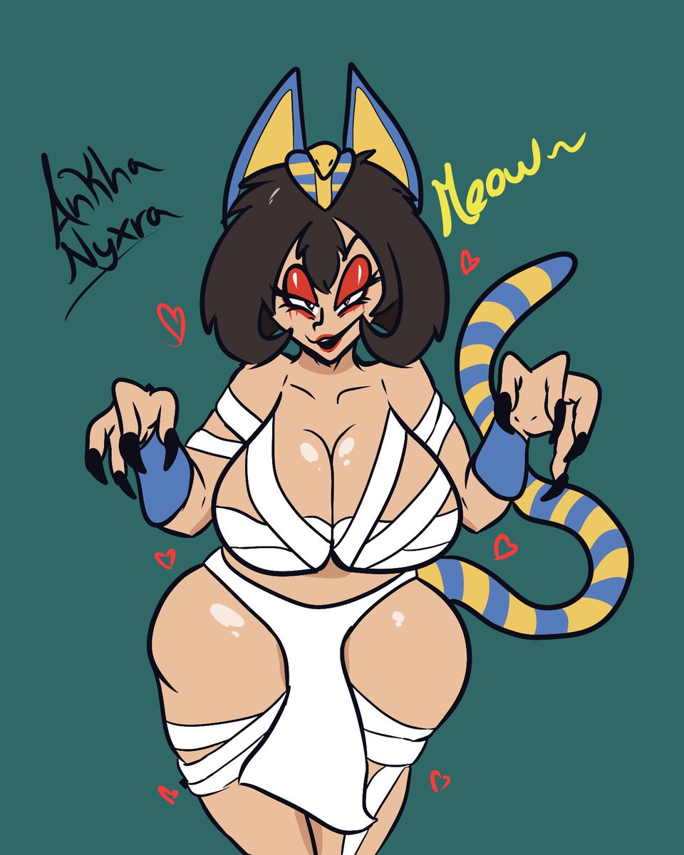 Guess its time i can start drawing the one and only, Lady Nyxra.

She dressed up as Ankha this year, happy Halloween everyone