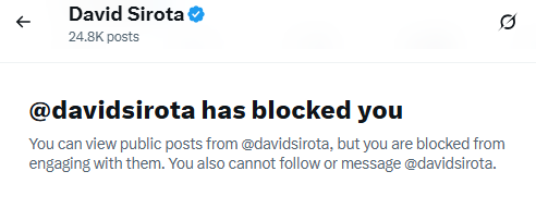 shashina99's tweet photo. @davidsirota blocked me when I said his interview with Platner was softball, he also hid my reply. What a fucking baby.
#Platner #Sirota #TheLever #WhatAJoke https://t.co/92LGZAZqkx