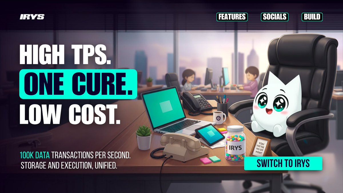 There's a better way to build.

Tired of fragmented infrastructure slowing you down? Switch to Irys.

<a href="/irys_xyz/">Irys (✧ᴗ✧)</a> deliver 100,000 Data TPS by unifying storage and execution with at-cost pricing. The results? Excessive cost savings, unprecedented uptime, and a feeling of relief.