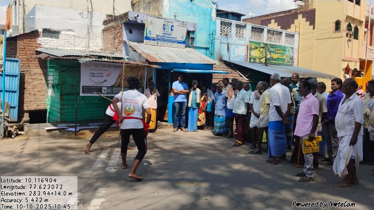 Kshema_Suraksha's tweet image. 📍 Theni District, Tamil Nadu

On 10.10.2025, #KshemaGeneralInsuranceLimited held a Nukkad Natak Campaign across villages in Theni &amp;amp; Periyakulam blocks to promote @pmfby during #cropinsuranceweek.

🌾 Sirf bima nahi, Kshema.

#krishirakshak #fasalbimapathshala #rabi2025  #mpmh