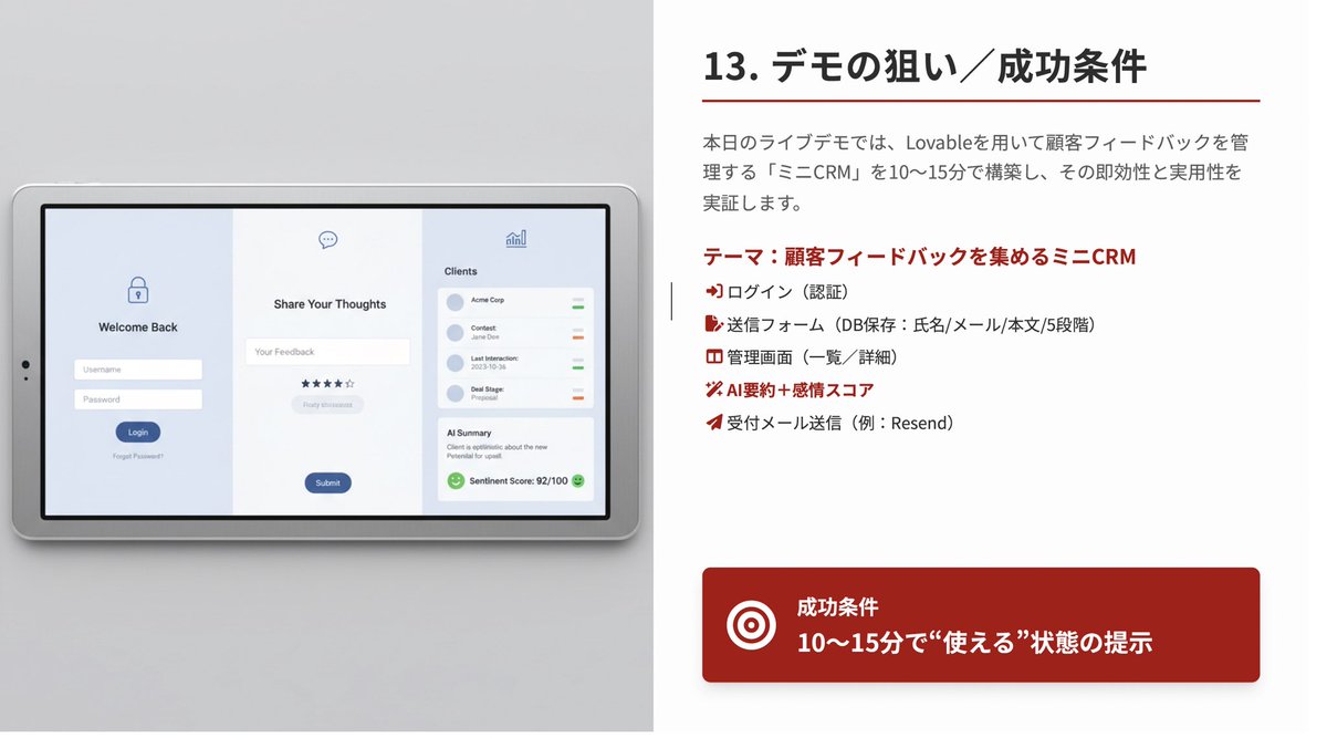 【🧑‍💻登壇・実演レポート✨️】
10/29、株式会社ミラクルソリューション様にて弊社代表・武石が登壇し、
 「AI時代のエンジニアリングのみちしるべ」そして「AIAD（AI Automatic Development）」についてお話しました。

AIが支援するAIDDから、
 自律的に開発を進めるAIADへ——