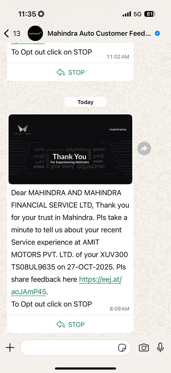 mohankadimpalli's tweet photo. @18002096006 again received message the below today and call from Guntur https://t.co/EIKdh1r8v5