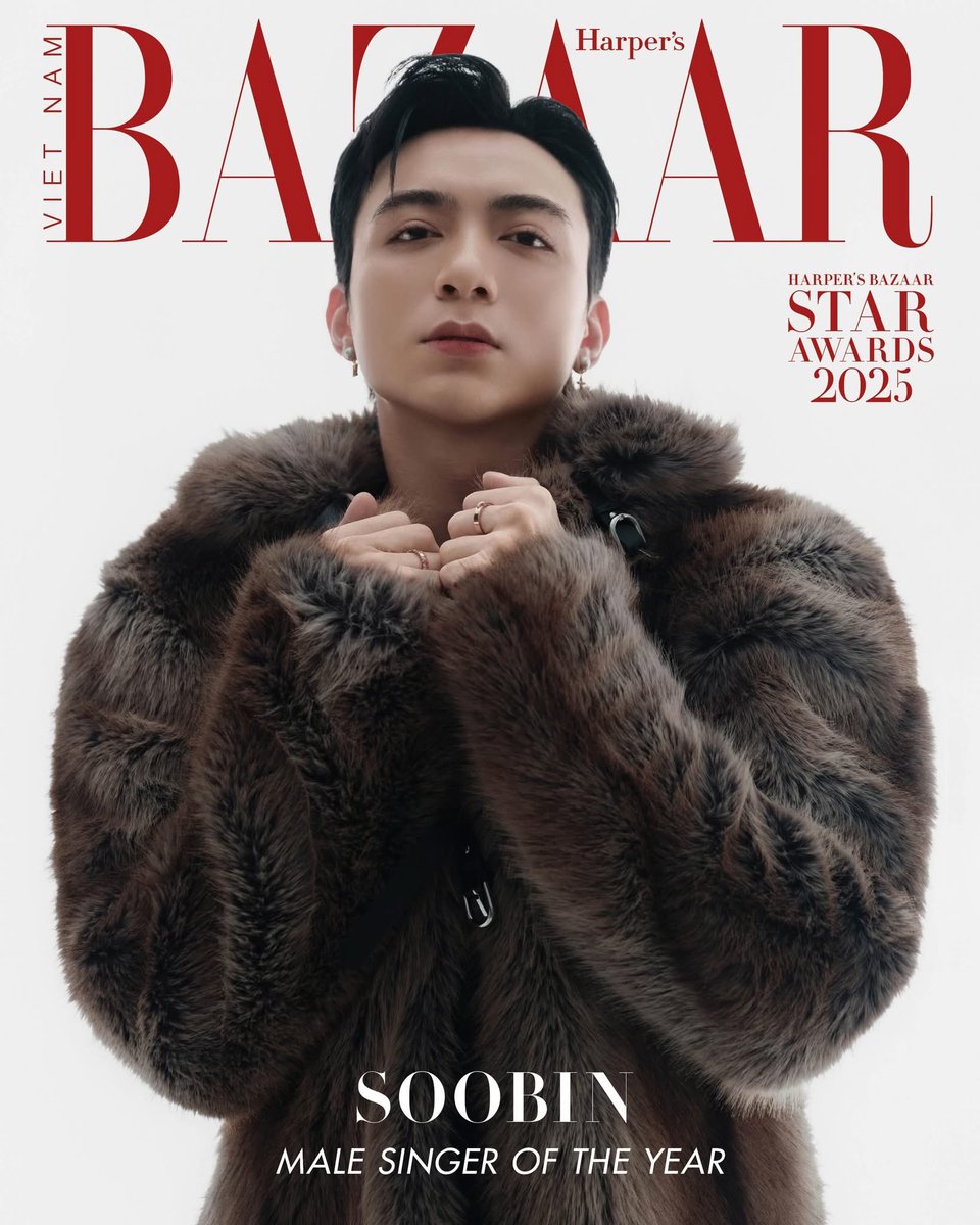 Chanh1357's tweet photo. Chúc mừng  SOOBIN 
MALE SINGER OF THE YEAR HARPER’S BAZAAR STAR AWARDS 2025✨￼
#SOOBIN https://t.co/y18uiYGOod