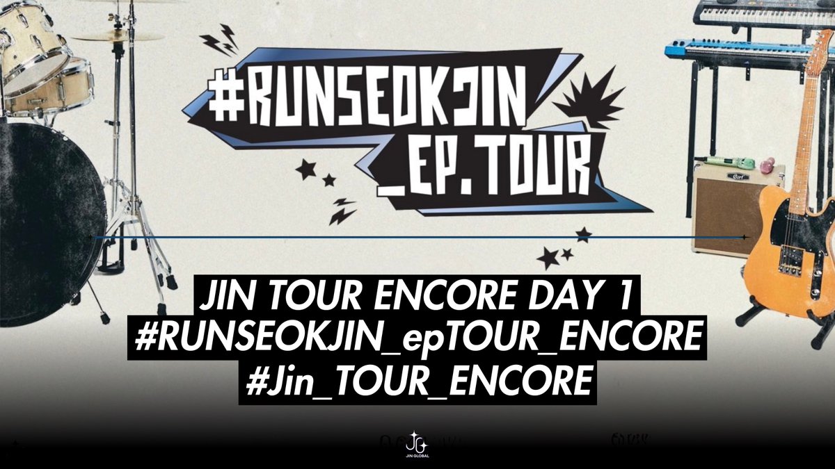 jinnieslamp's tweet photo. Jin’s ‘RUNSEOKJIN_EP.TOUR_ENCORE’ kicks off tonight at 7PM KST! 🥳

JIN TOUR ENCORE DAY 1
#RUNSEOKJIN_epTOUR_ENCORE
#Jin_TOUR_ENCORE https://t.co/Ma6U307ply