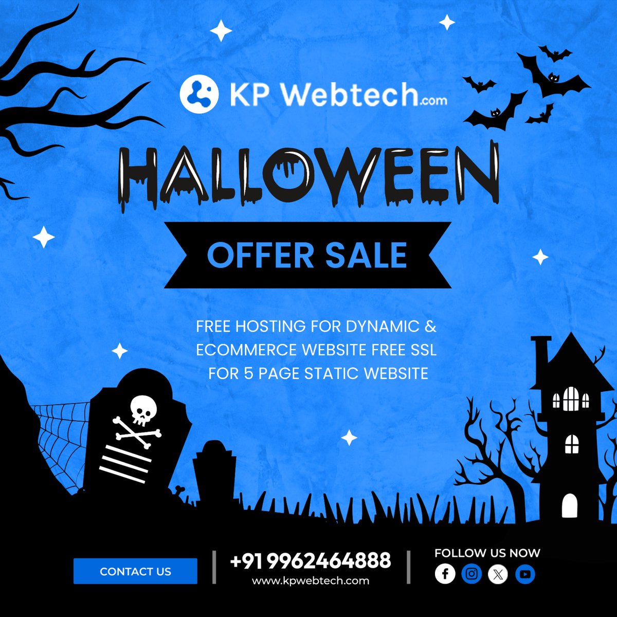 KpWebtech's tweet image. 👻 HALLOWEEN OFFER SALE! 👻

Don’t let your website be the scariest thing online! 🕷️

💀FREE Hosting for Dynamic &amp;amp; E-commerce Websites
🕸️FREE SSL for 5-Page Static Websites

Boost your online presence with KP Webtech’s spooktacular offer!✨

🌐 kpwebtech.com

#kpwebtech