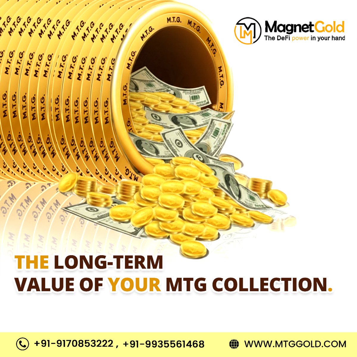 YMagnetgold's tweet image. 💰 Build wealth that lasts with MagnetGold (MTG)!
Your smart investment today can turn into a lifetime of golden value. ✨
Start collecting, start growing! 🌟
.
#MagnetGold #MTGCollection 
.
Disclaimer: Nothing on this page is financial advice, please do your own research!