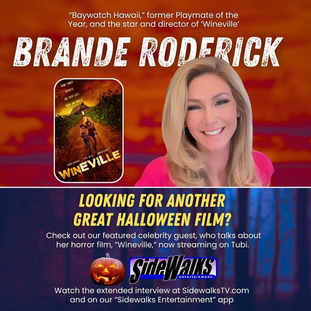 SidewalksTVShow's tweet image. Brande Roderick (director/star) is Tess Lott in #Wineville 🍷🔪. She returned to the family vineyard after her father&apos;s death, unleashing a brutal legacy. Fight for survival. Stream the horror thriller on Tubi. Interview: SidewalksTV.com

#BrandeRoderick #Horror #Tubi