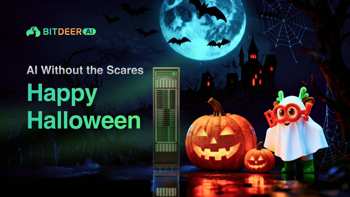 Bitdeer_AI's tweet image. 🎃 Happy Halloween👻

No tricks, just the treat of seamless AI at scale.
We deliver robust compute and no hidden surprises.

Wishing our community a Halloween full of treats and zero training errors!

#Halloween #AIcloud #GPU
