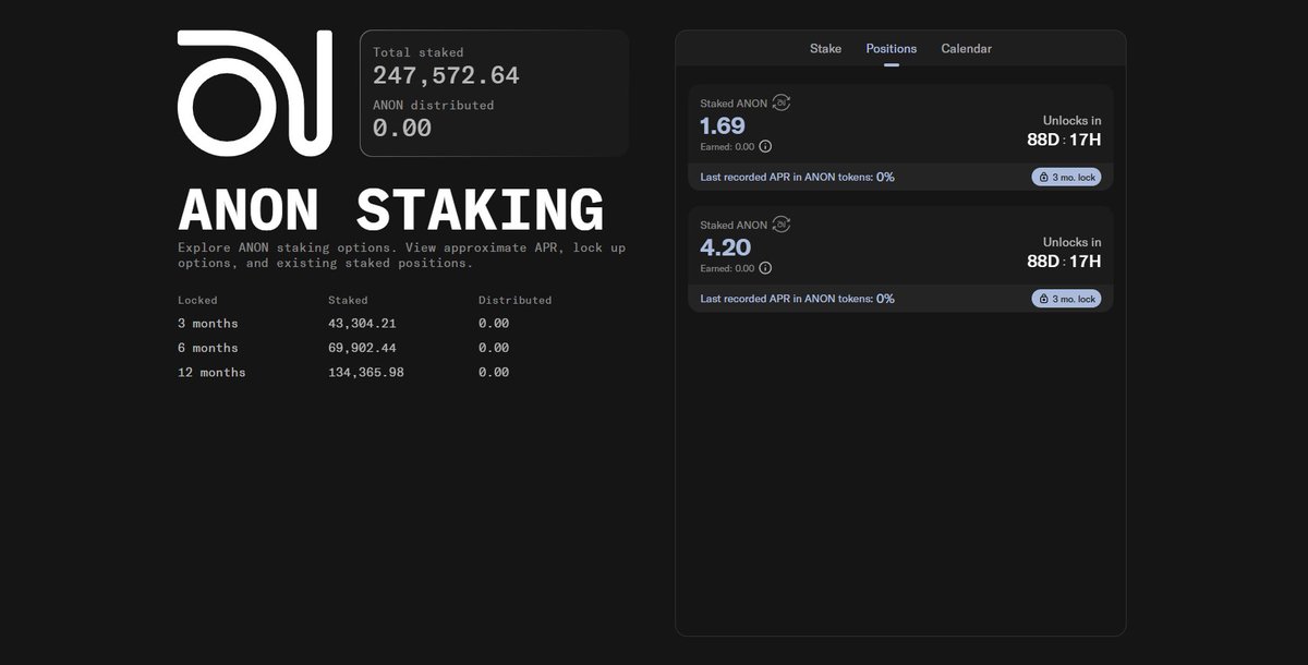 HeyAnonai's tweet image. 247k $anon staked so far..

APR will be updated soon™