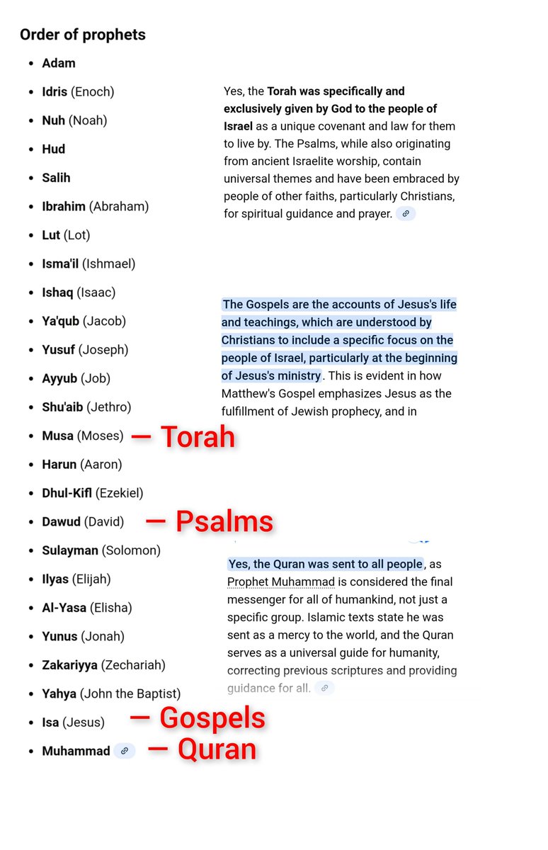 🤦🏻 Dude, they're practically the same books, sent by the same God, just updated versions of each. The prophets who received the books are called Messengers of God. Jews who follow judaism don't believe in Jesus, just like christians don't believe in Muhammad. Islam believe all.