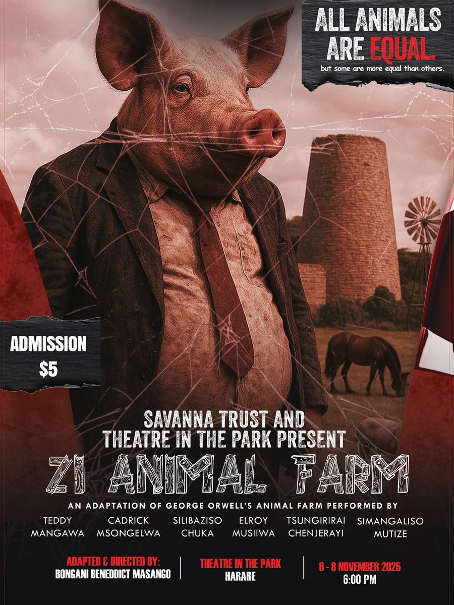 THE RUMOURS ARE TRUE - THE FARM IS BACK!!

After causing an uproar earlier this year, Comrade Napoleon has already declared herself "Most Entertaining Leader of All Time." 

Zi Animal Farm returns to Theatre in the Park by public demand, from the 6th to the 8th of November 2025.