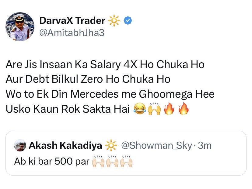 Showman_Sky's tweet photo. @AmitabhJha3 🥃🤞🏻🎉
Abhi to aur chalega 🥳🥳 https://t.co/PXcC4nDHW4