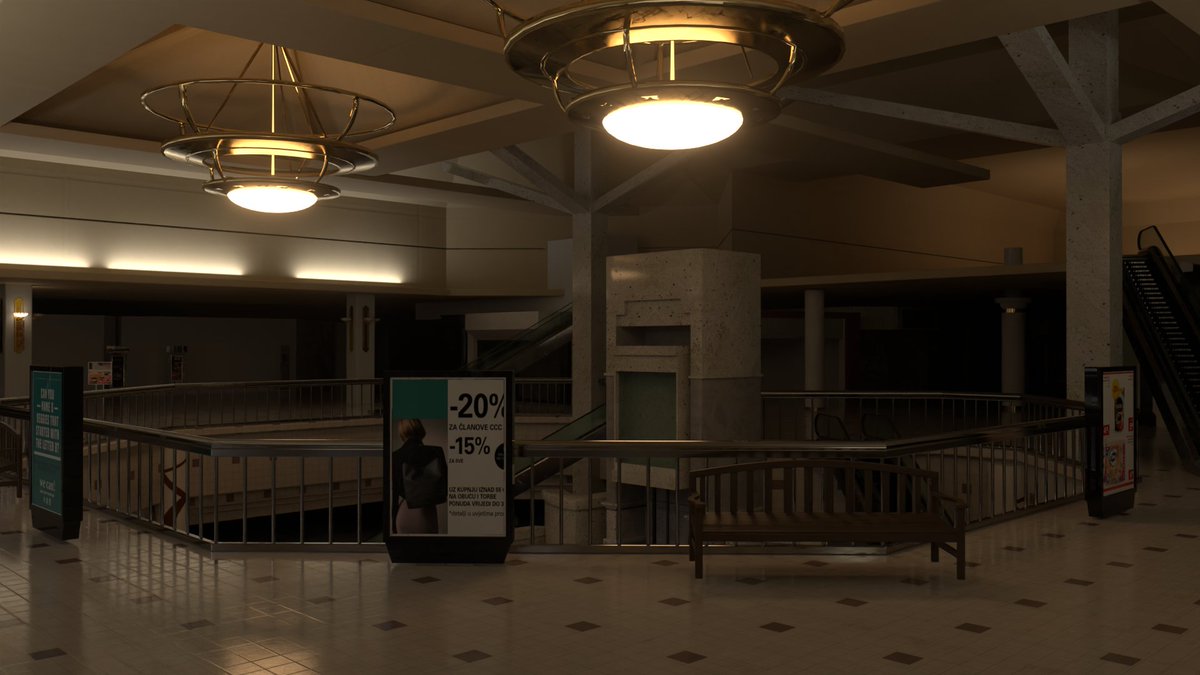 Made a 3D scene of the Valley View Center mall in Texas — once a lively retail space, now gone.
Pretty happy with the result — on to the next one! ✨
#Blender #3DArt #CGI #3DModeling #Render