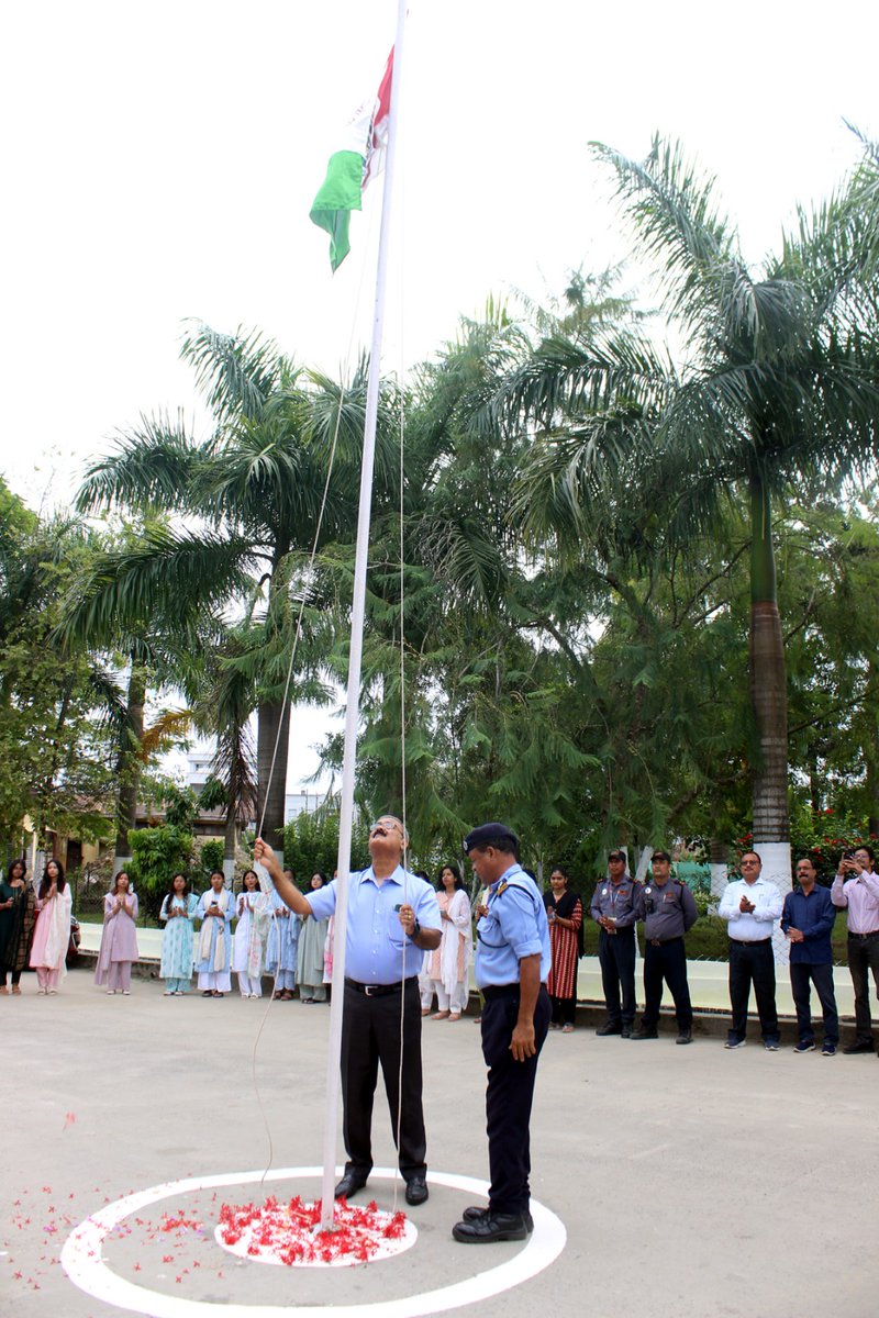 JmchOfficial's tweet photo. Today is the 16th Foundation Day of our beloved JMCH. 
Daylong celebrations started with Flaghoisting and address by Prof Saurabh Borkotoki Principal JMCH and Supdt Dr M J Gohain. 
Faculty, nursing staff, office staff and students attended the program. 
@CMOfficeAssam https://t.co/XkLQLe6J5L