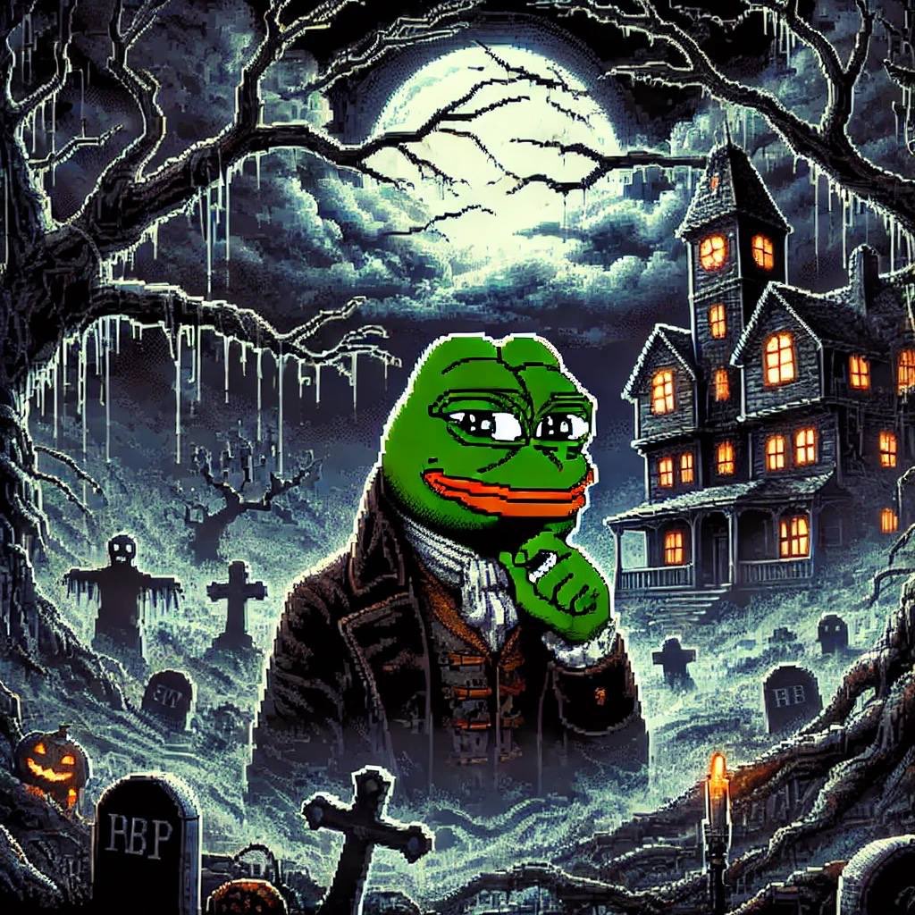 pepekaspa's tweet photo. When $PEPEKRC20 shows up at your door yelling “trick or treat” — you’d better hand over your #KAS bags🎃🐸💰 #Halloween https://t.co/xCAAxjKbWL